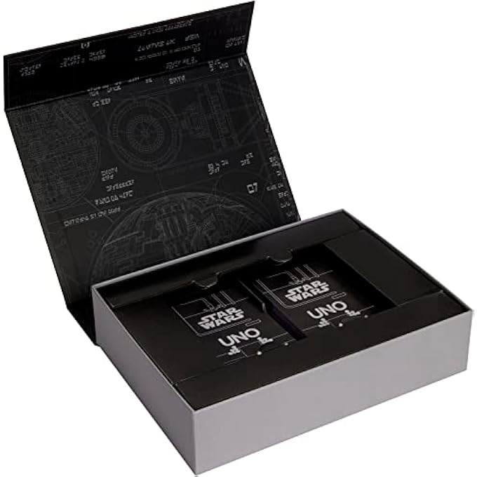 rayihni UNO STAR WARS TECHNICAL SCHEMATICS CARD GAME FOR KIDS & ADULTS WITH BLUEPRINTS OF SPACE STATIONS, SHIPS & DROIDS - Image 5